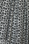 black/gray heather little flower rayon/spandex knit 1.375 yd