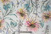 watercolor floral digital knit - soft pink and blue