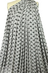 gray heather/black 'little hearts' rayon/spandex knit