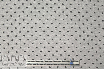 little hearts rayon/spandex jersey - black/gray