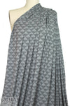 triangle bamboo/spandex jersey - black on gray 1.75 yd
