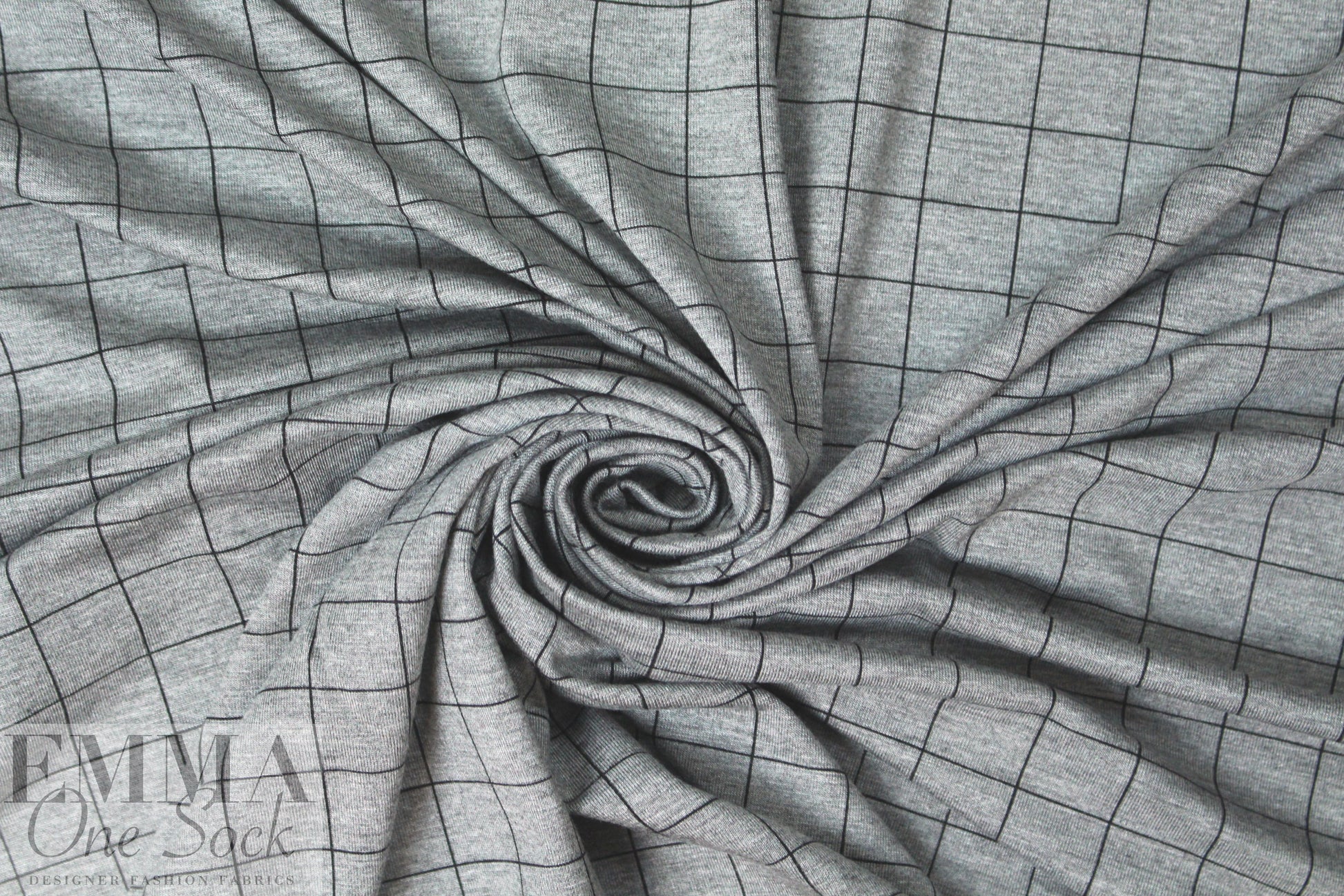 gridwork bamboo/spandex jersey - black on gray
