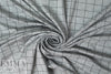 gridwork bamboo/spandex jersey - black on gray 1.125 yds