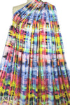 'technicolor grid' digital print rayon/spandex knit