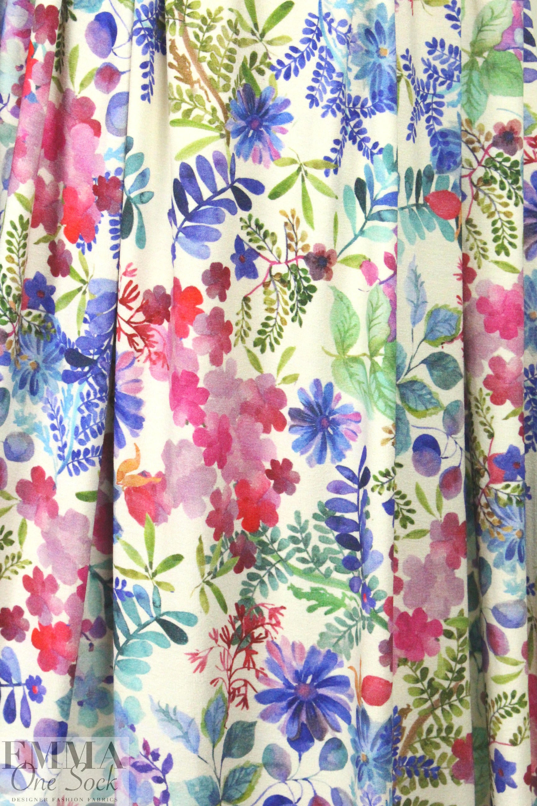 'garden dream' digital print rayon/spandex knit 1 yard