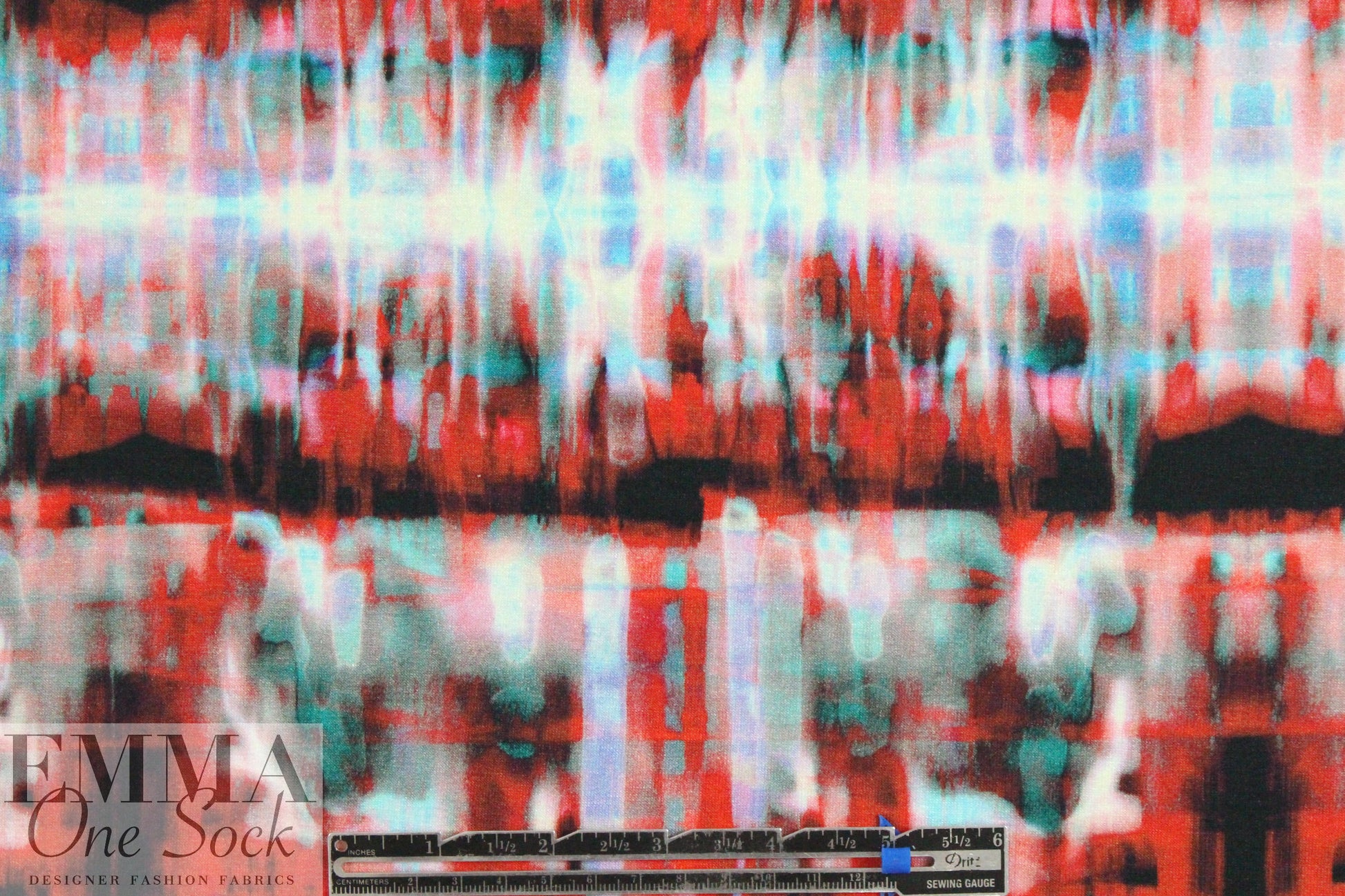 edgy abstract digital print rayon/spandex knit 2 yd