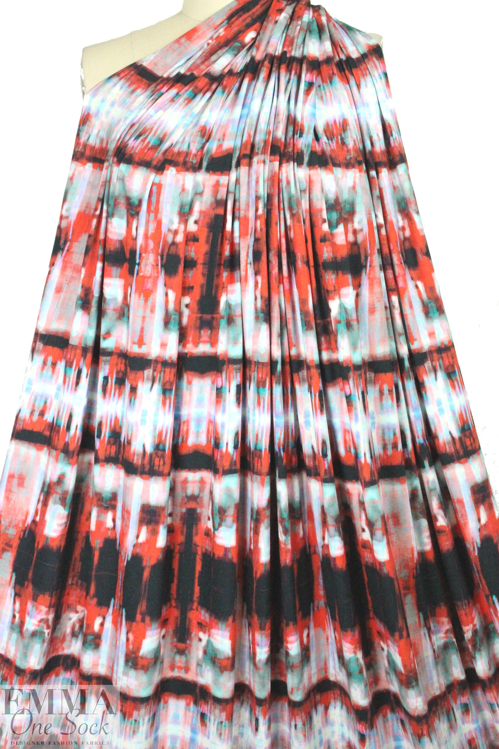 edgy abstract digital print rayon/spandex knit 2 yd