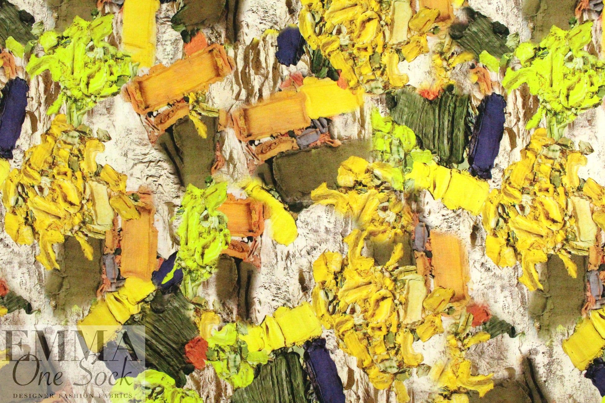 'painter's palette' digital print rayon/spandex knit .75 yds