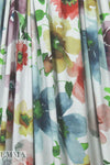 'painted flowers' digital print rayon/spandex knit 1.75 yd
