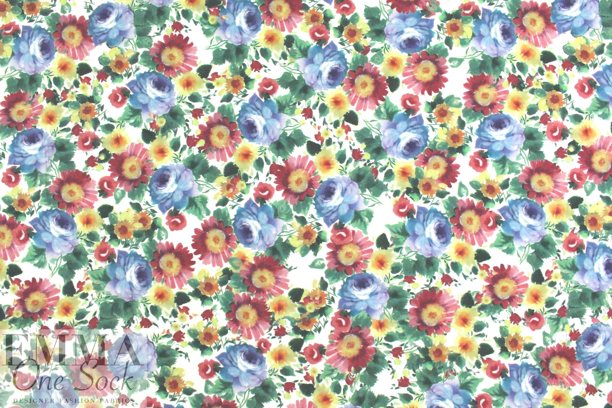 'English garden' digital print rayon/spandex knit 1.625 yd