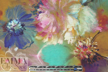 painterly flowers digital viscose knit 1.625 yd