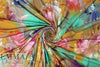 painterly flowers digital viscose knit 1.625 yd