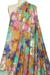 painterly flowers digital viscose knit 1.625 yd
