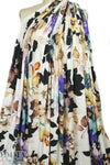 'flower show' digital print rayon/spandex knit