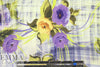 'crosshatch floral' digital print rayon/spandex knit