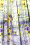 'crosshatch floral' digital print rayon/spandex knit