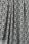 tic-tac-toe bamboo/spandex jersey - black on gray 2.125 yds