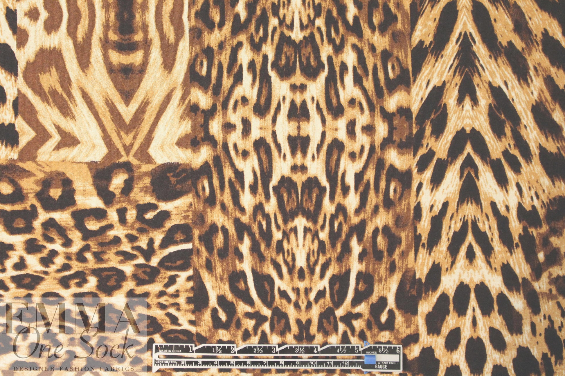 toasty animal print montage digital viscose knit