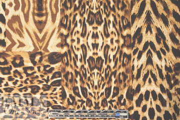 toasty animal print montage digital viscose knit .75 yds