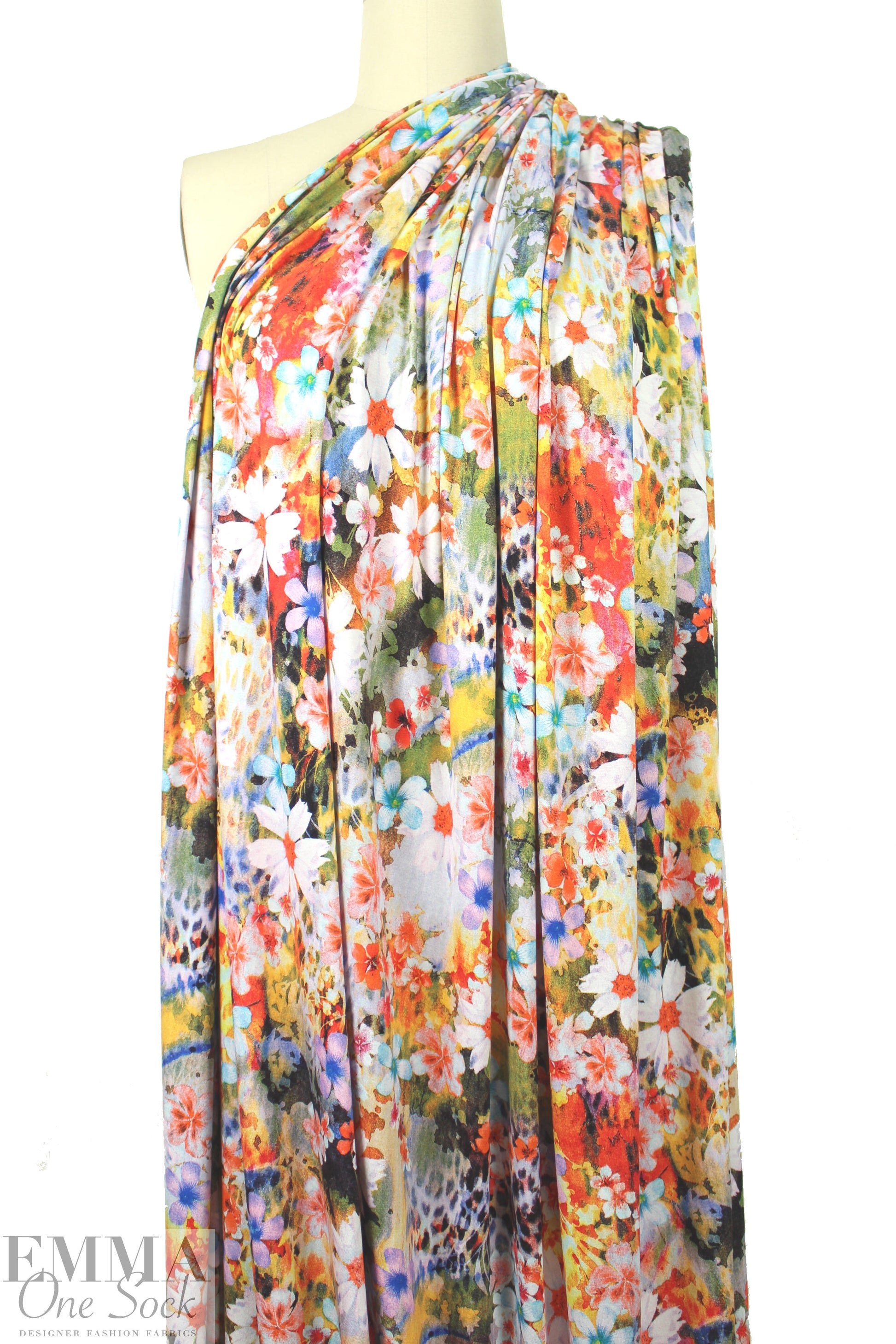 flowery dream montage digital viscose knit