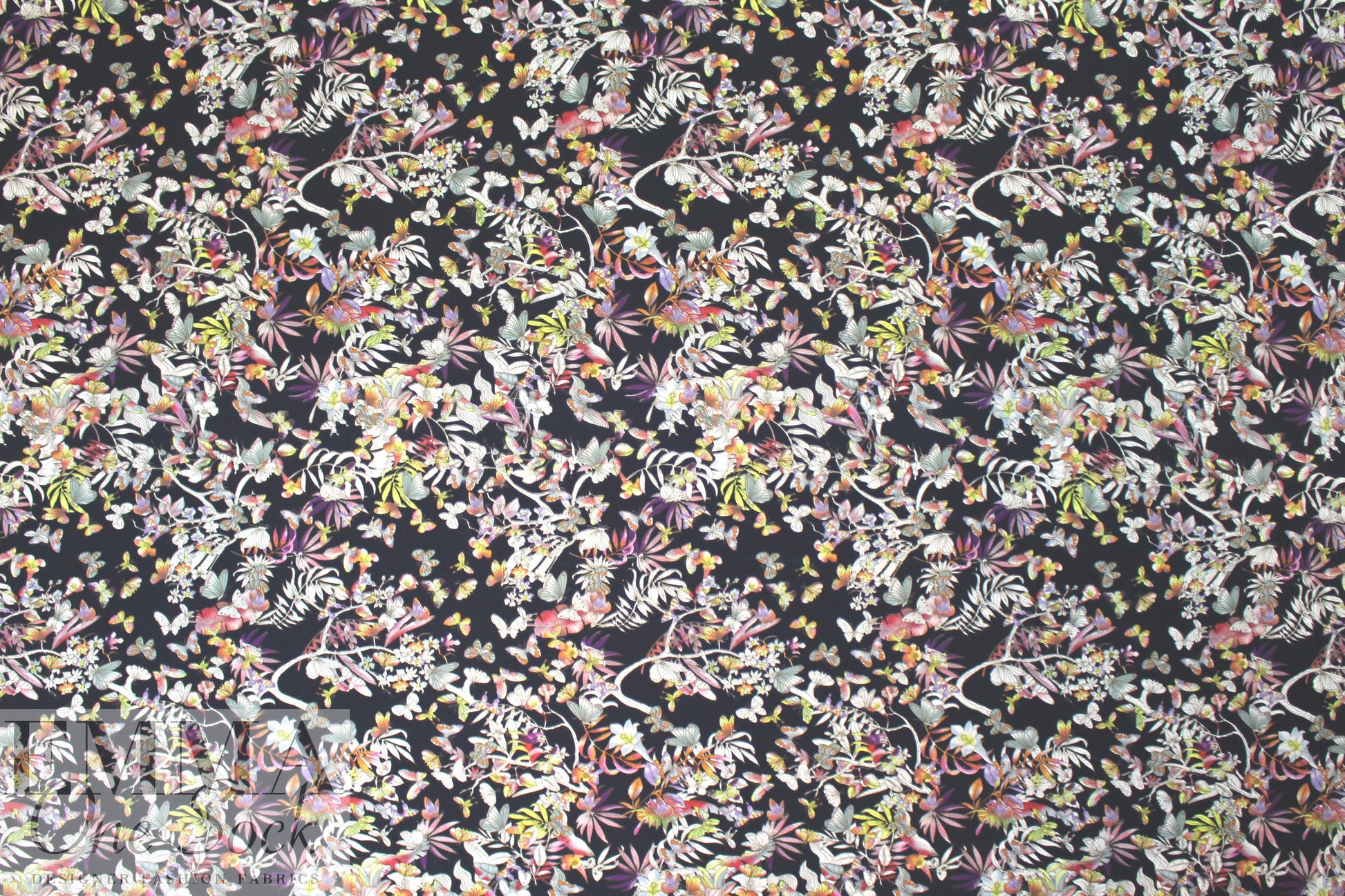 'backyard bustle' digital viscose knit 1.66 yd