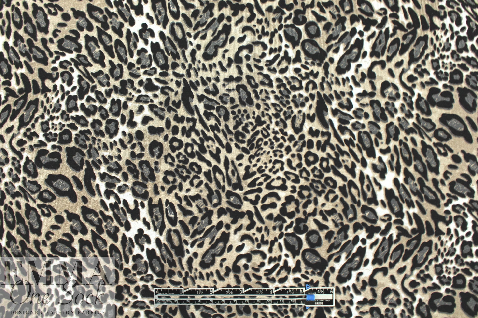 digital viscose knit - stylized leopard .875 yds