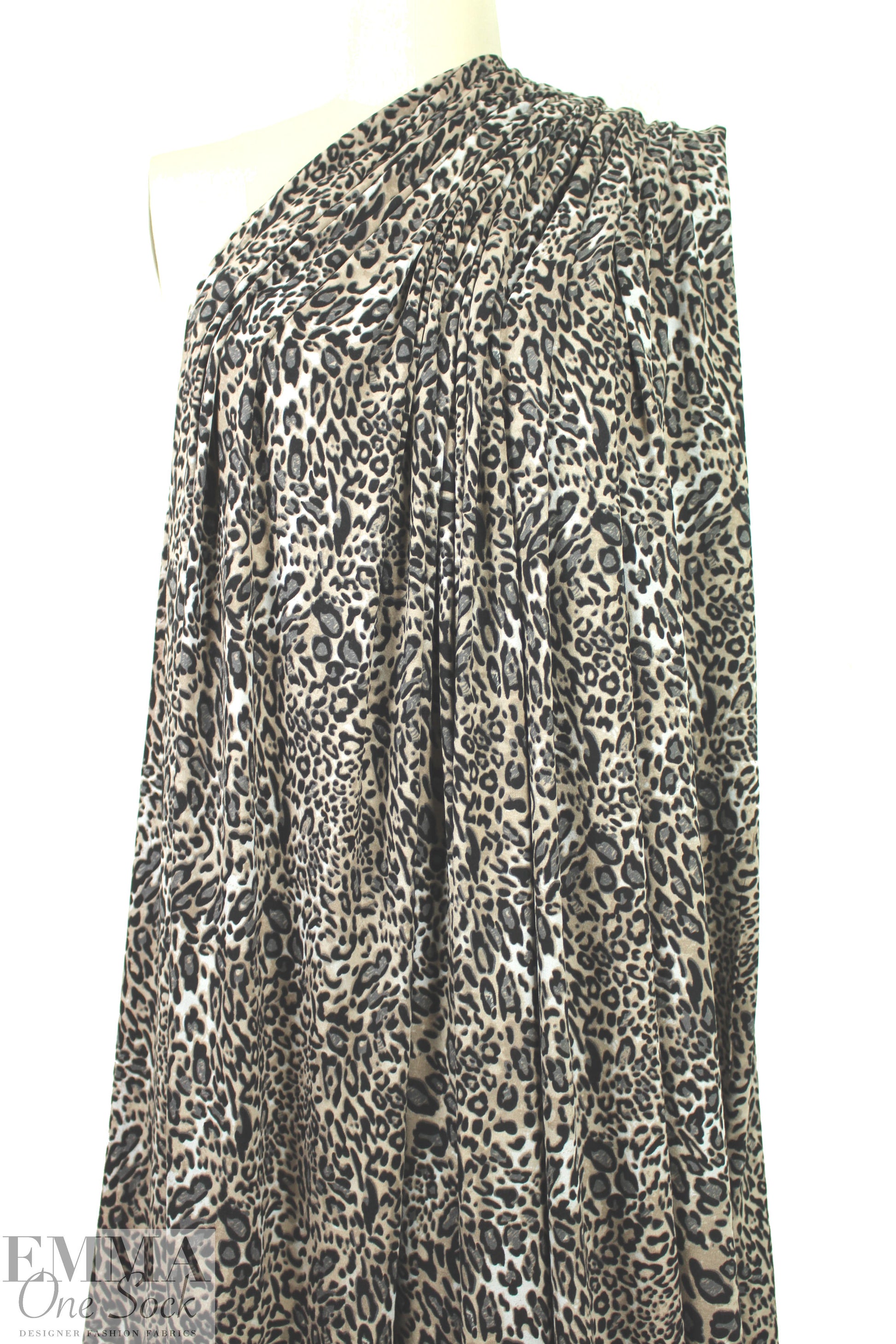 digital viscose knit - stylized leopard 1.625 yd