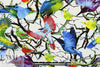 ornithology digital viscose knit - white 1.875 yd