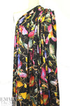 ornithology digital viscose knit - black 1.125 yds