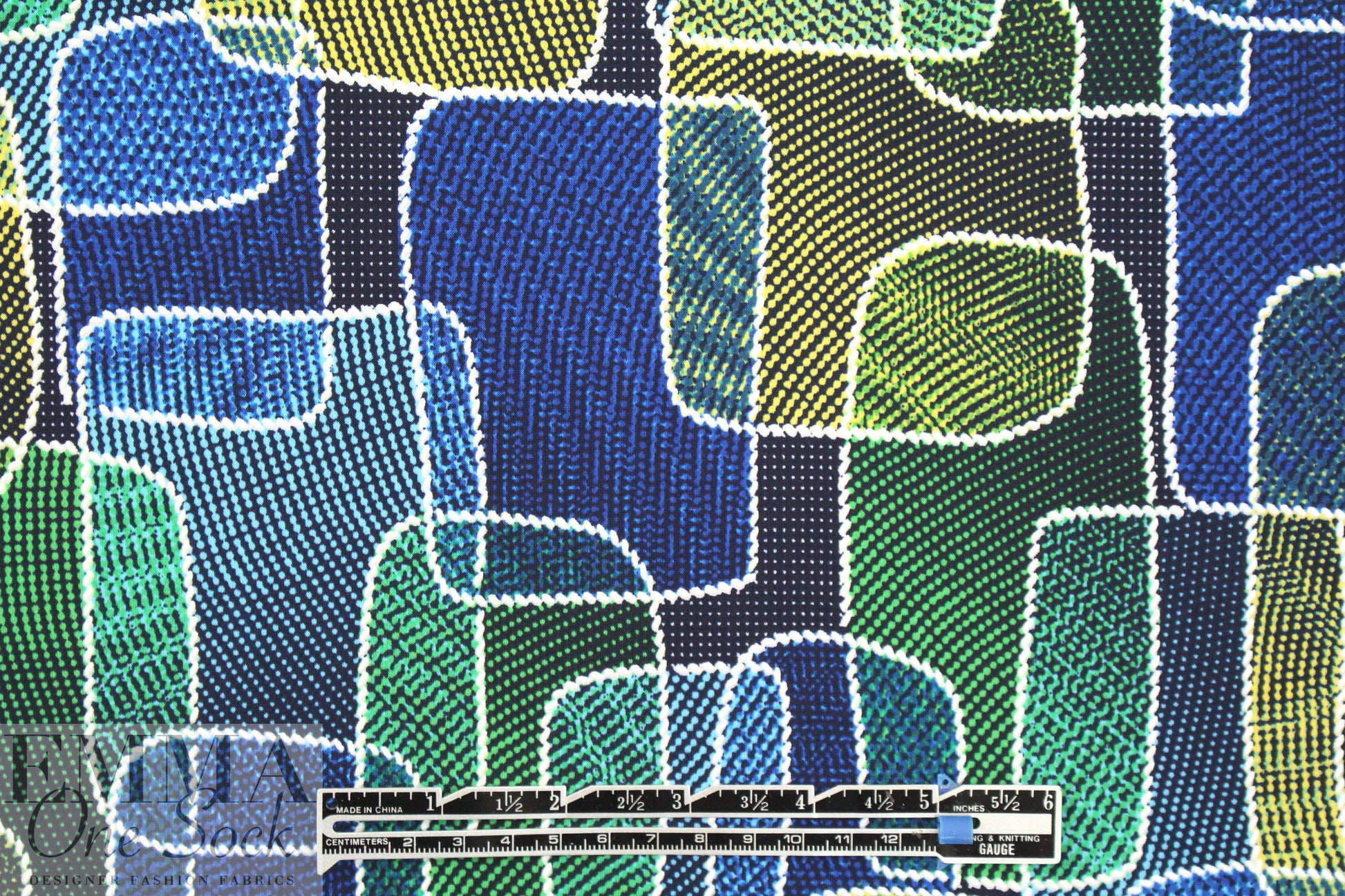 textured mod graphic ITY knit