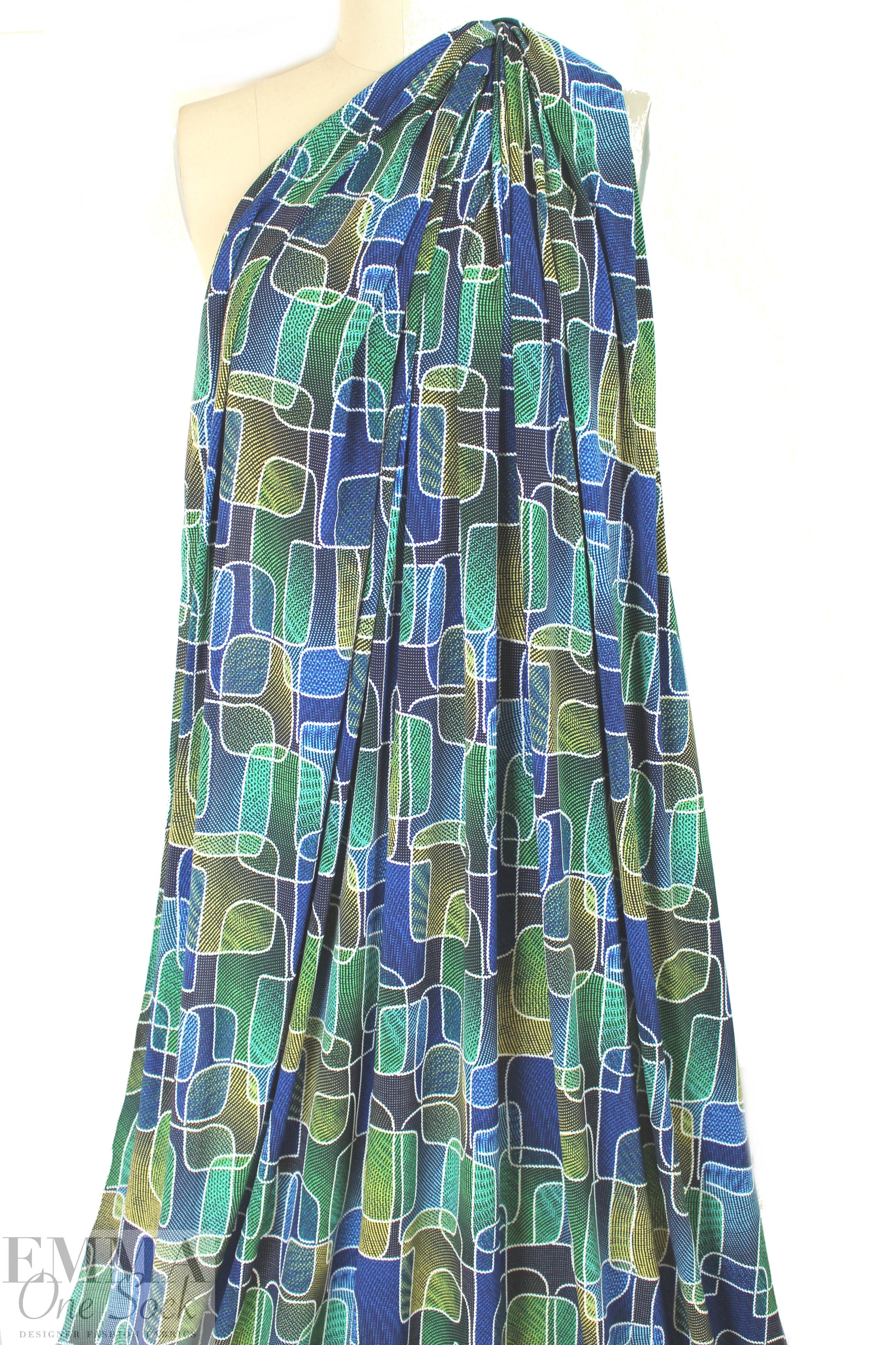textured mod graphic ITY knit