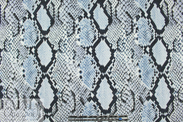 python print digital viscose knit - dusty blue/midnight 1.66 yd