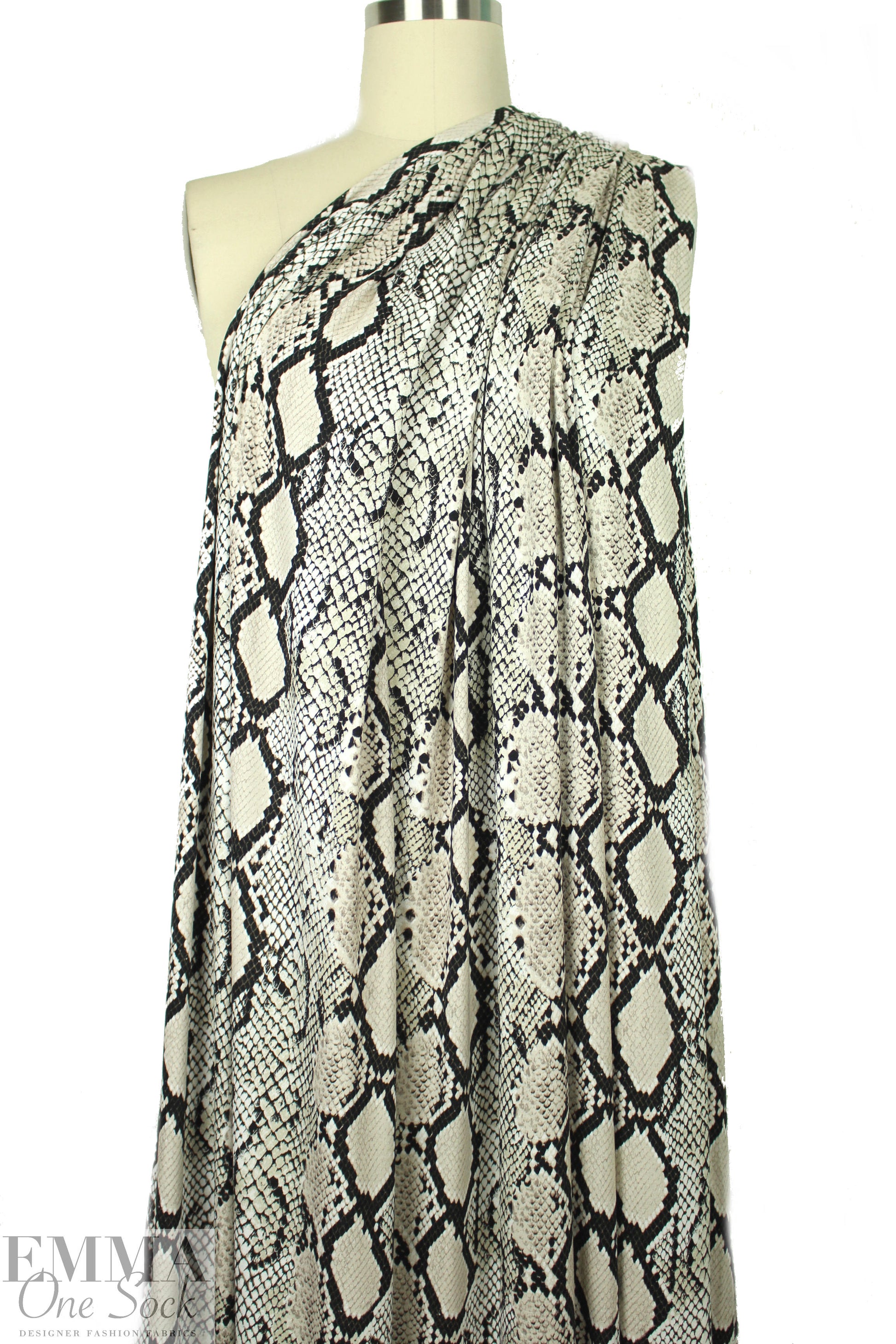 python print digital viscose knit - espresso/beige 1.5 yd
