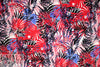 layered leaves digital viscose knit - red/blue