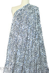 blue jean dots digital viscose knit - blue/white