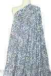 blue jean dots digital viscose knit - blue/white 1 yard
