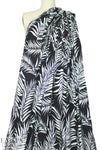 fern leaf silhouette digital viscose knit - black/white