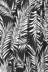 fern leaf silhouette digital viscose knit - black/white 1.375 yd