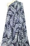 fern leaf silhouette digital viscose knit - midnight/white