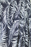 fern leaf silhouette digital viscose knit - midnight/white 1 yard
