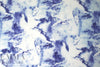 blue and white abstract digital viscose knit 1.5 yds