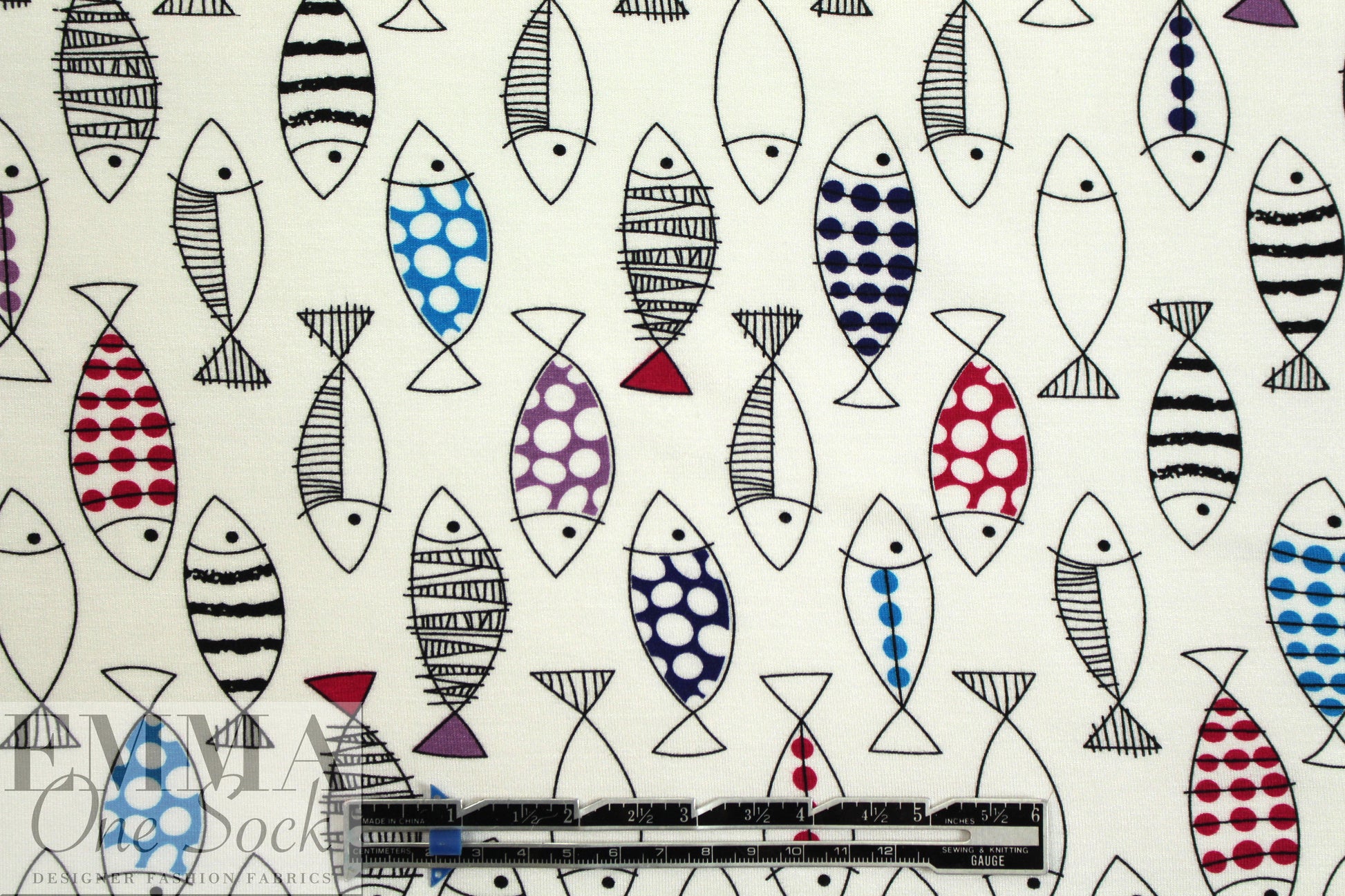 'go fish' rayon/spandex lightweight knit - white
