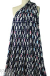 'go fish' rayon/spandex lightweight knit - navy