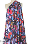 liberty flowers digital viscose knit - red/blue/dijon