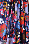 liberty flowers digital viscose knit - red/blue/dijon