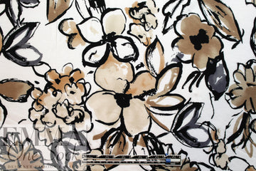 earthy flowers print montage digital viscose knit 2.5 yd