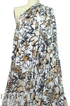 earthy flowers print montage digital viscose knit 2.5 yd