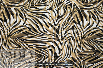 earthy animal print montage digital viscose knit