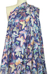 Italian digital viscose knit - indigo deco butterflies