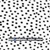 dotted black on white lightweight bamboo knit, Oeko-Tex cert. 1.75 yd